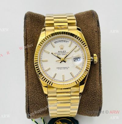 VR Factory V2 Rolex Day-date Swiss 3255 Watch White Presidential 40mm